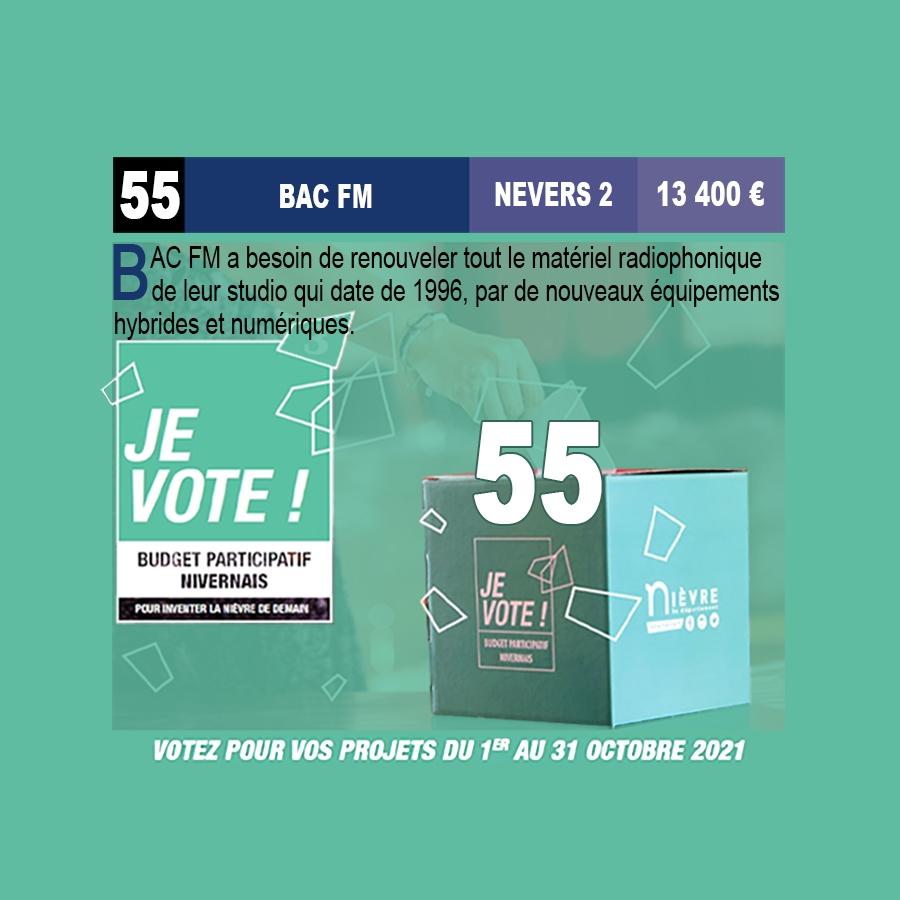 Budget Participatif Nivernais, votez pour Bac FM !